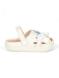 Rabbit Applique Anti-Slip Clogs - Cream