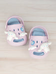 Rabbit Applique Anti-Slip Clogs - Mauve