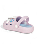 Rabbit Applique Anti-Slip Clogs - Mauve