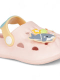 Shark Applique Anti-Slip Clogs - Pink