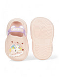 Unicorn Applique Anti-Slip Led Clogs - Pink