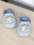 Unicorn Applique Anti-Slip Led Clogs - Blue