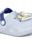 Unicorn Applique Anti-Slip Led Clogs - Blue