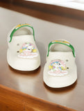 Unicorn Applique Anti-Slip Led Clogs - Cream
