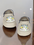 Unicorn Applique Anti-Slip Led Clogs - Grey