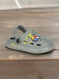 Marble Look Balloon Applique Anti-Slip Clogs - Grey