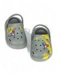 Marble Look Balloon Applique Anti-Slip Clogs - Grey