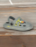 Marble Look Ice Cream Applique Anti-Slip Clogs - Grey