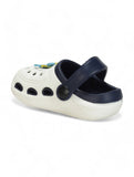 Dinosaur Applique Anti-Slip Clogs - Cream