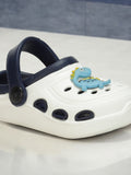 Dinosaur Applique Anti-Slip Clogs - Cream