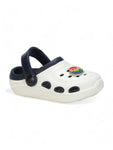 Smily Applique Anti-Slip Clogs - Cream