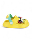 Space Applique Anti-Slip Clogs - Yellow