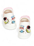 Space Applique Anti-Slip Clogs - Cream