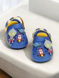 Space Applique Anti-Slip Led Clogs - Navy Blue