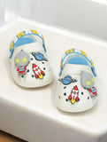Space Applique Anti-Slip Led Clogs - Cream