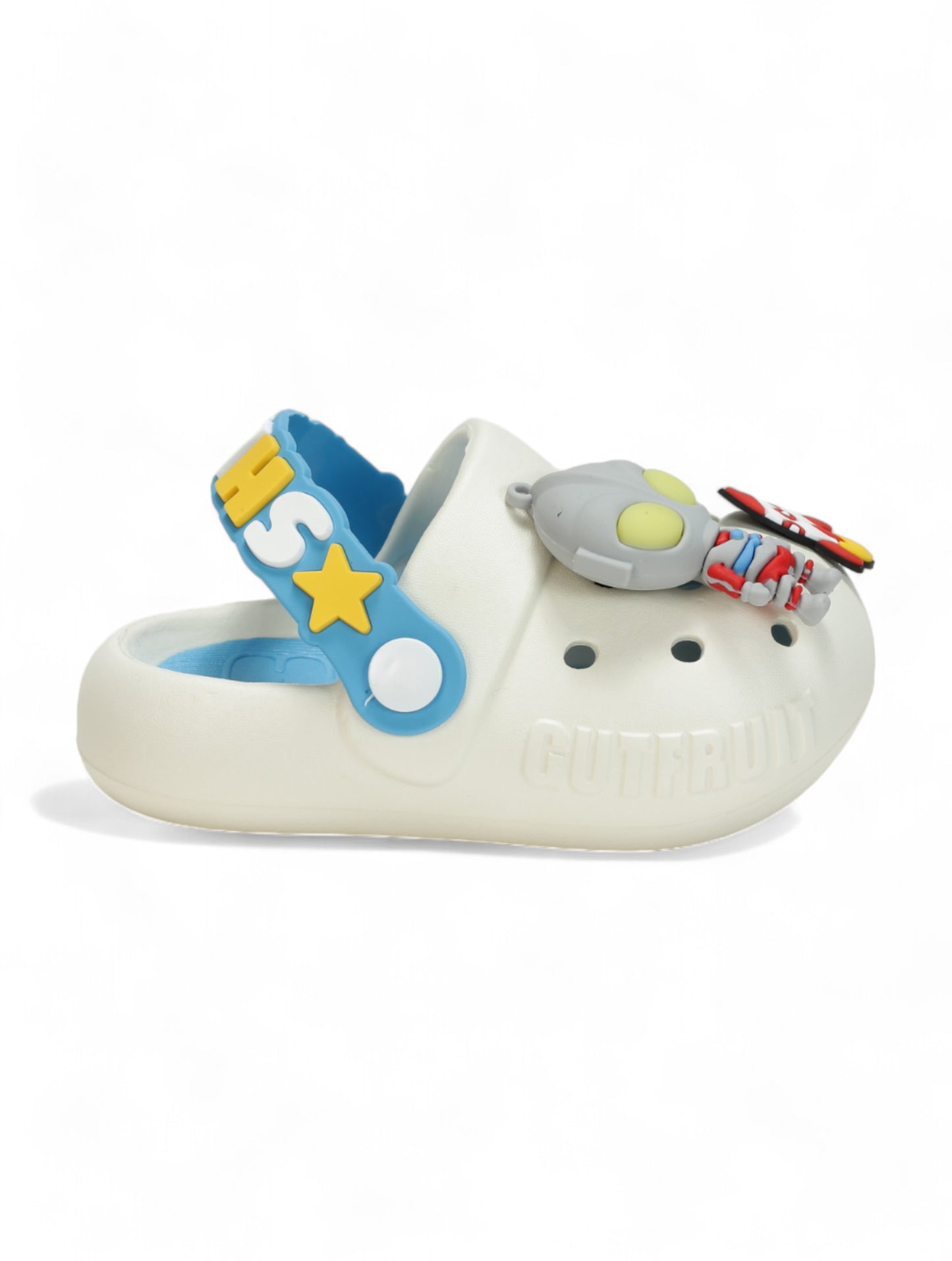 Space Applique Anti-Slip Led Clogs - Cream