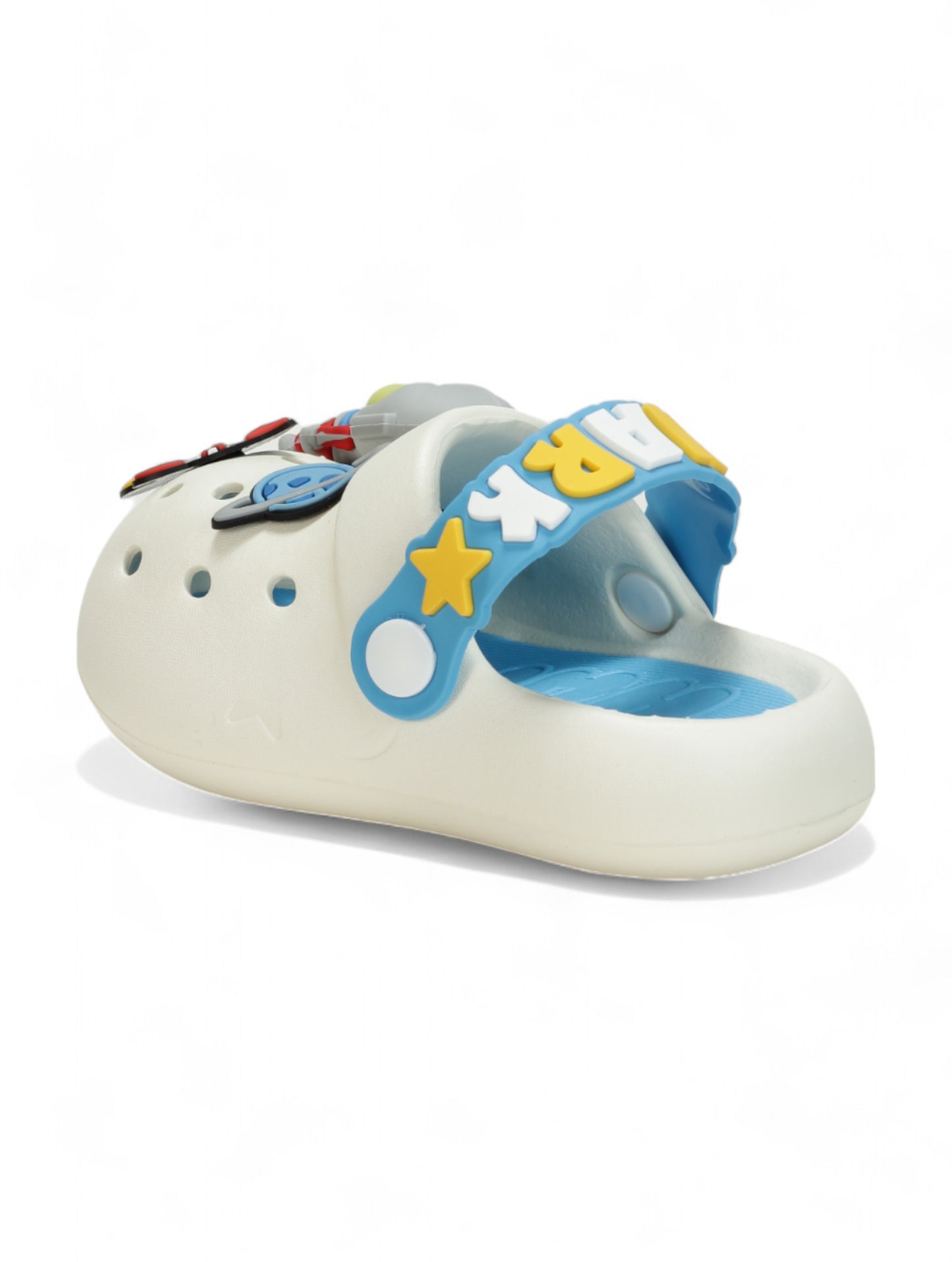 Space Applique Anti-Slip Led Clogs - Cream