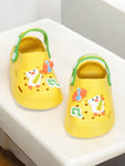 Duck Applique Anti-Slip Clogs - Yellow