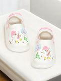 Duck Applique Anti-Slip Clogs - Cream
