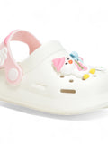 Duck Applique Anti-Slip Clogs - Cream