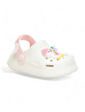 Duck Applique Anti-Slip Clogs - Cream