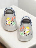 Duck Applique Anti-Slip Clogs - Grey