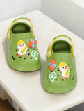 Duck Applique Anti-Slip Clogs - Green