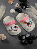 Astronaut Applique Anti-Slip Clogs - Cream