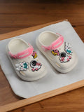 Astronaut Applique Anti-Slip Clogs - Cream