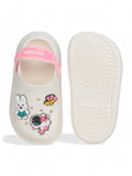 Astronaut Applique Anti-Slip Clogs - Cream