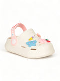 Rabbit Applique Anti-Slip Clogs - Cream