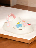 Rabbit Applique Anti-Slip Clogs - Cream