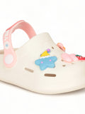 Rabbit Applique Anti-Slip Clogs - Cream
