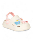 Rabbit Applique Anti-Slip Clogs - Cream