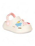 Rabbit Applique Anti-Slip Clogs - Cream