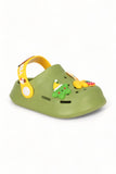 Bear Applique Anti-Slip Clogs - Green