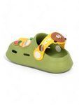 Bear Applique Anti-Slip Clogs - Green