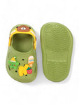 Bear Applique Anti-Slip Clogs - Green