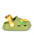 Bear Applique Anti-Slip Clogs - Green