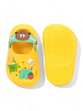 Bear Applique Anti-Slip Clogs - Yellow