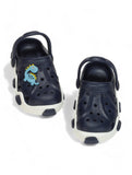 Dinosaur Applique Anti-Slip Clogs - Navy Blue
