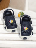 Hot Air Balloon Applique Anti-Slip Clogs - Navy Blue