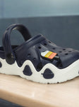 Ice Navy Blue Applique Anti-Slip Clogs - Navy Blue