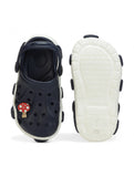 Mushroom Applique Anti-Slip Clogs - Navy Blue