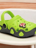 Mushroom Applique Anti-Slip Clogs - Green