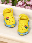 Smily Applique Anti-Slip Clogs - Yellow