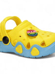 Smily Applique Anti-Slip Clogs - Yellow