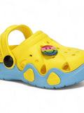 Smily Applique Anti-Slip Clogs - Yellow