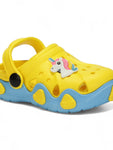 Unicorn Applique Anti-Slip Clogs - Yellow