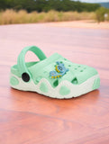 Dinosaur Applique Anti-Slip Clogs - Green